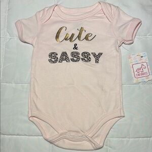 Swiggles Pink 'Cute & Sassy' Baby Onesie